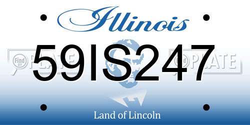 59IS247 Illinois License Plate