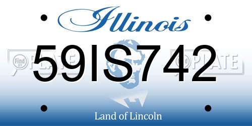 59IS742 Illinois License Plate