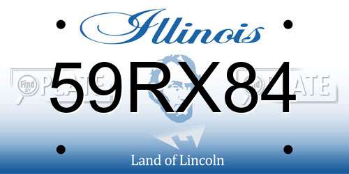 59RX84 Illinois License Plate