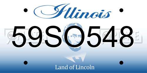 59SO548 Illinois License Plate