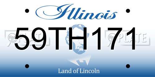 59TH171 Illinois License Plate