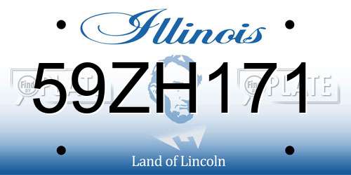 59ZH171 Illinois License Plate