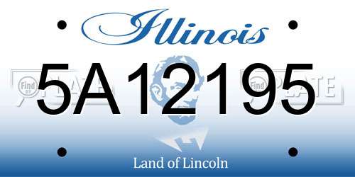 5A12195 Illinois License Plate
