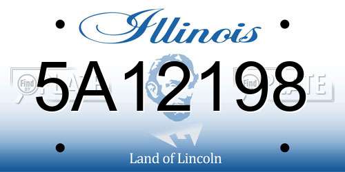 5A12198 Illinois License Plate