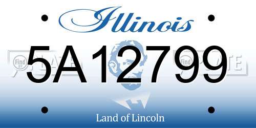 5A12799 Illinois License Plate
