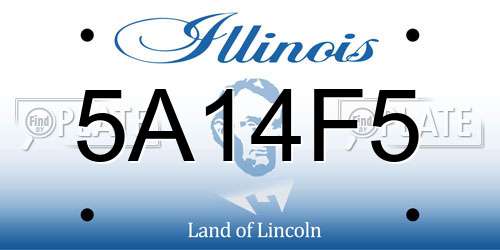 5A14F5 Illinois License Plate