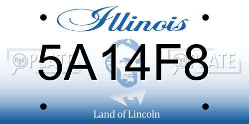 5A14F8 Illinois License Plate
