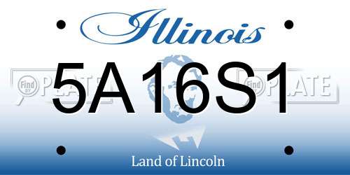 5A16S1 Illinois License Plate