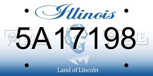 5A17198 Illinois License Plate