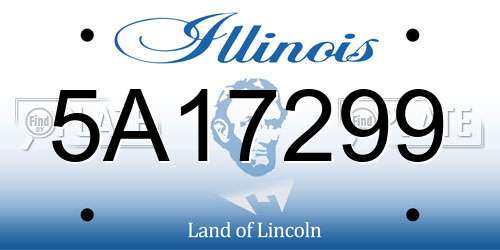 5A17299 Illinois License Plate