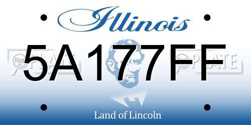 5A177FF Illinois License Plate