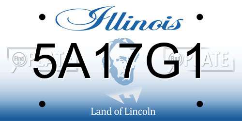 5A17G1 Illinois License Plate
