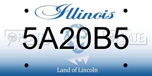 5A20B5 Illinois License Plate