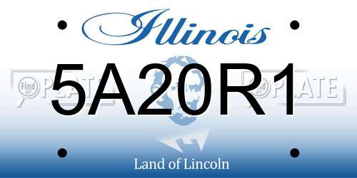 5A20R1 Illinois License Plate