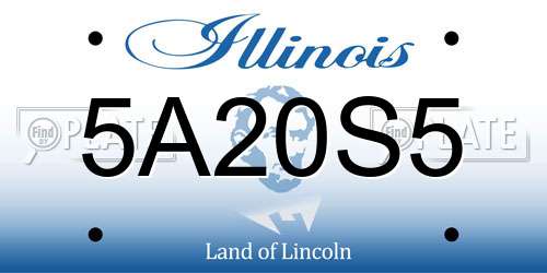 5A20S5 Illinois License Plate