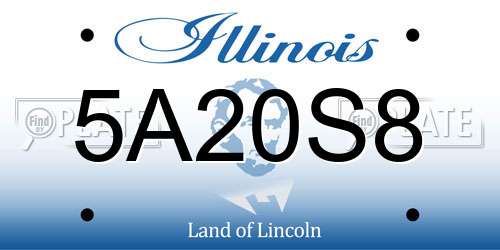 5A20S8 Illinois License Plate