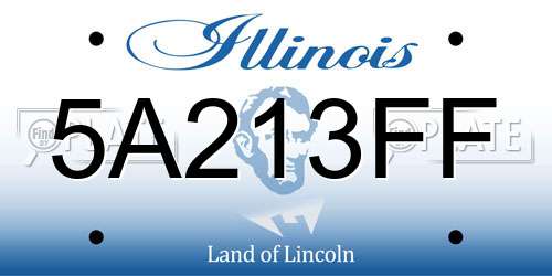5A213FF Illinois License Plate