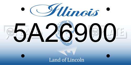 5A26900 Illinois License Plate