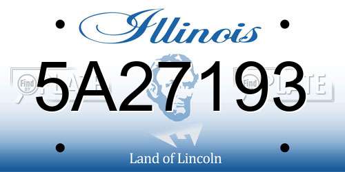 5A27193 Illinois License Plate