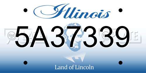 5A37339 Illinois License Plate