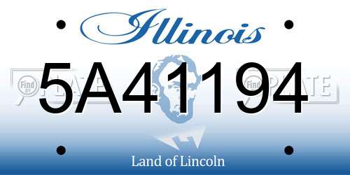 5A41194 Illinois License Plate