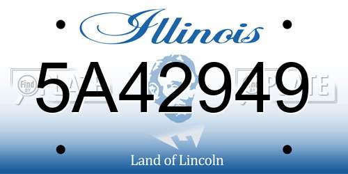 5A42949 Illinois License Plate