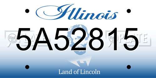 5A52815 Illinois License Plate