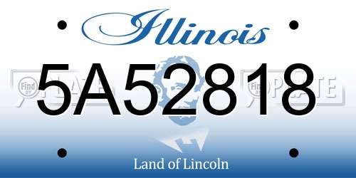 5A52818 Illinois License Plate