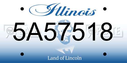 5A57518 Illinois License Plate