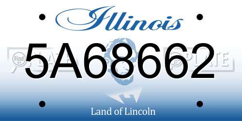 5A68662 Illinois License Plate