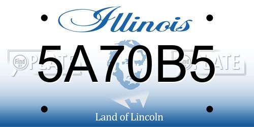 5A70B5 Illinois License Plate