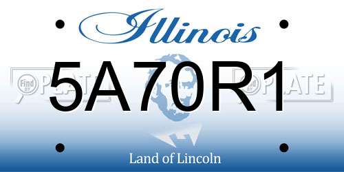 5A70R1 Illinois License Plate