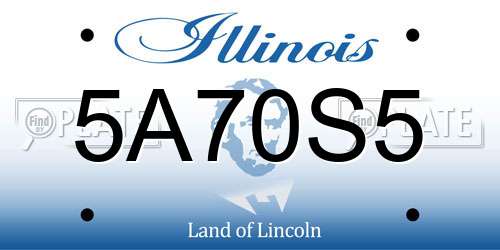 5A70S5 Illinois License Plate