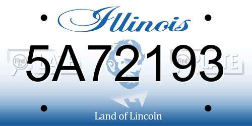 5A72193 Illinois License Plate