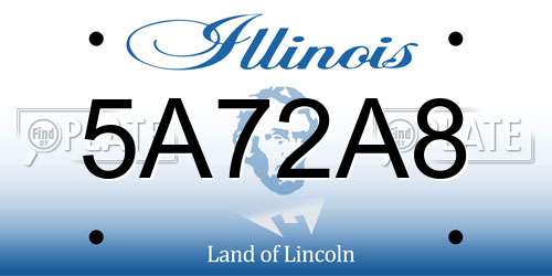 5A72A8 Illinois License Plate