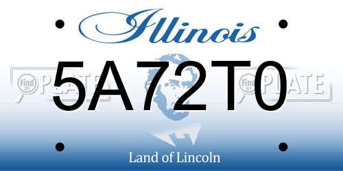 5A72T0 Illinois License Plate