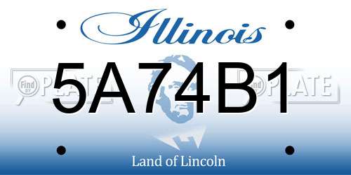 5A74B1 Illinois License Plate