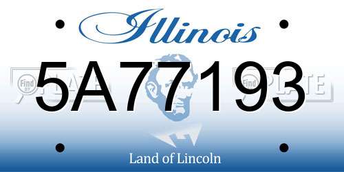 5A77193 Illinois License Plate