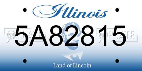 5A82815 Illinois License Plate