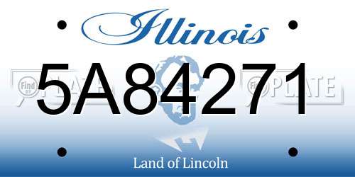 5A84271 Illinois License Plate