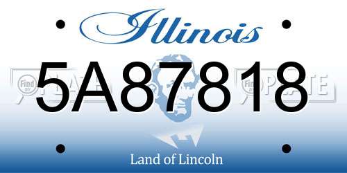 5A87818 Illinois License Plate