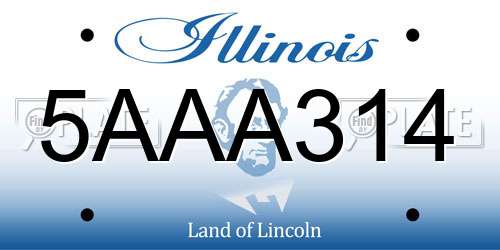 5AAA314 Illinois License Plate