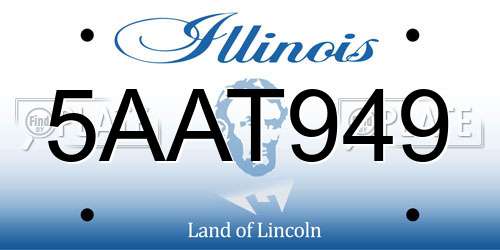 5AAT949 Illinois License Plate