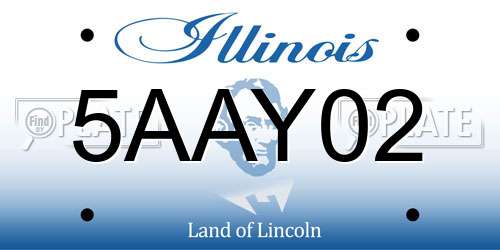 5AAY02 Illinois License Plate