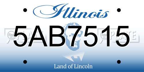 5AB7515 Illinois License Plate