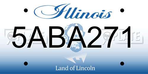 5ABA271 Illinois License Plate