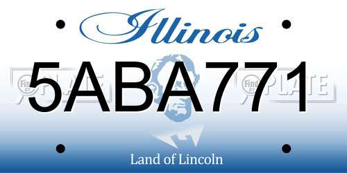 5ABA771 Illinois License Plate