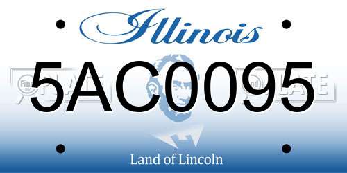5AC0095 Illinois License Plate