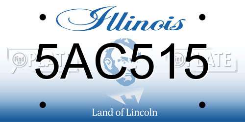5AC515 Illinois License Plate