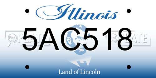 5AC518 Illinois License Plate